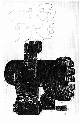 1952 - ohne Titel - Linolschnitt - 68,5x65cm